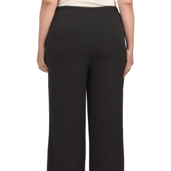 MELLODAY Plus Luxe Crepe Pull On Pants - Black - Picture 5 of 6